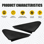 Pair Side Black Mirror Corner Triangle Bezel Covers for Toyota RAV4 (2009–2012)