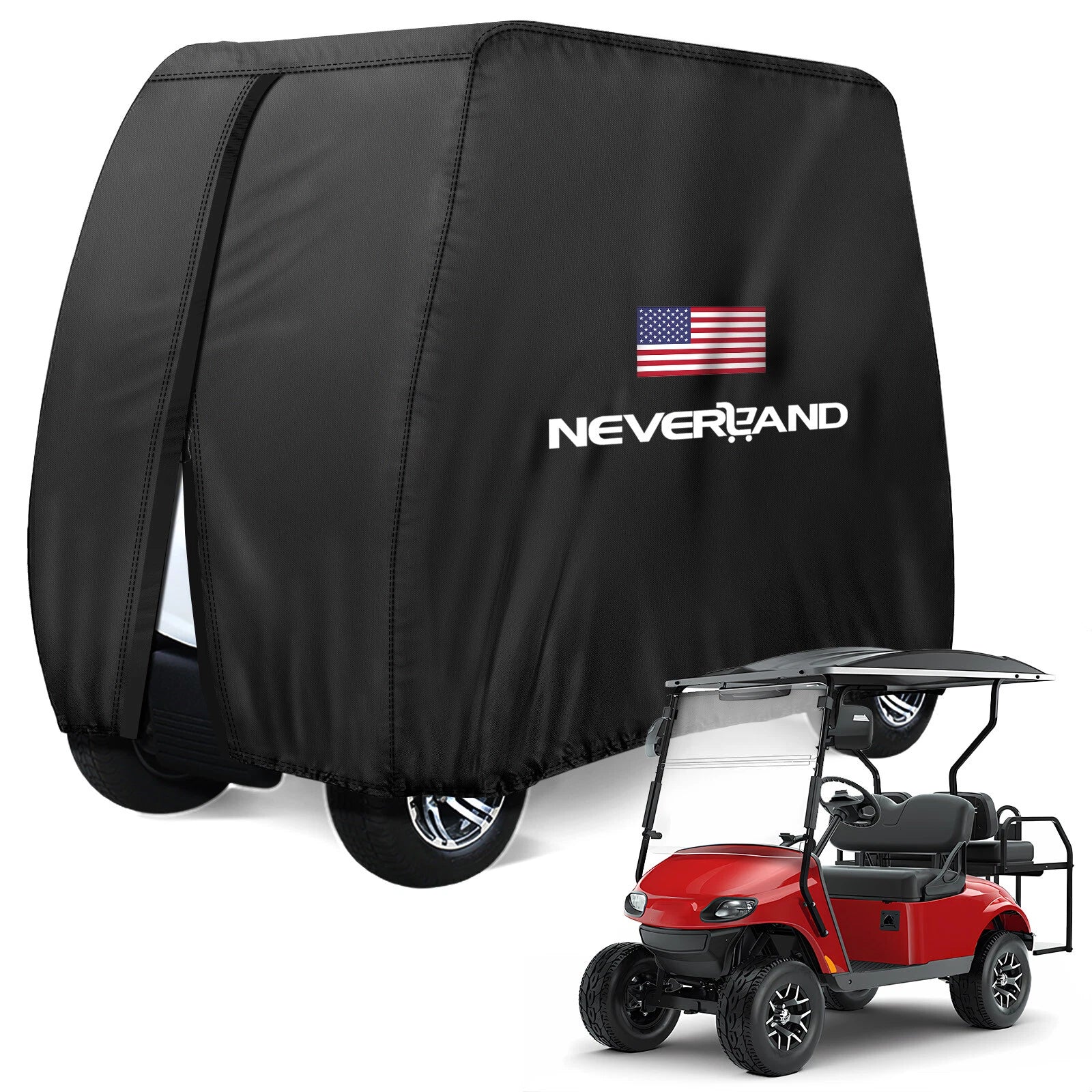 Golf Cart Cover for Yamaha EZGO Club Car (4 Passenger) 210D
