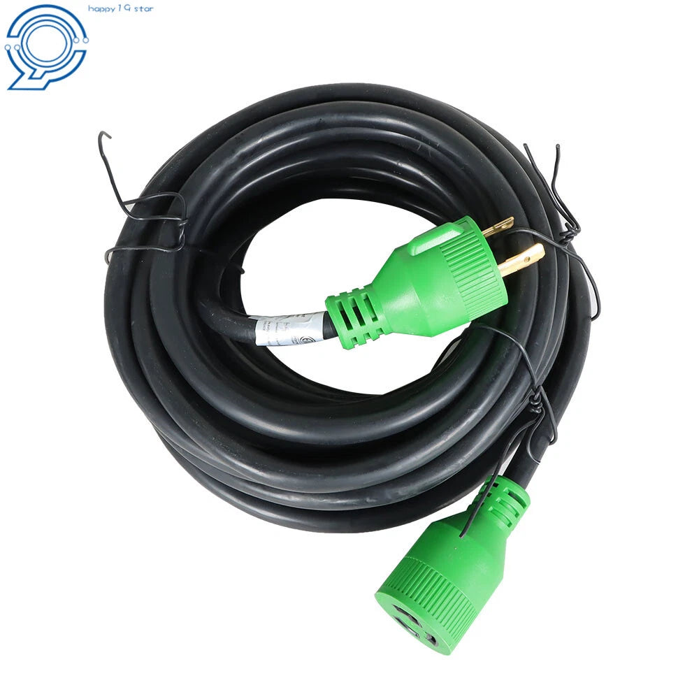 10 Ft Generator Extension Cord 3 Prong Power Cable 30 Amp Adapter Plug