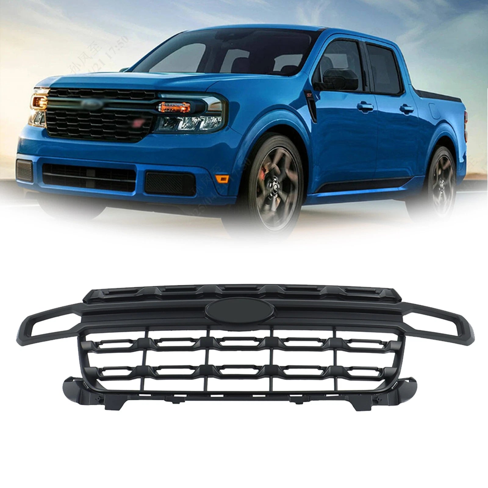 Front Bumper Center Grill for Ford Maverick (2022–2023) Matte Black