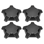 Set of 4 Matte Flash Black 5 Lug Rim Caps for Polaris RZR Turbo Pro R (2022–2024)