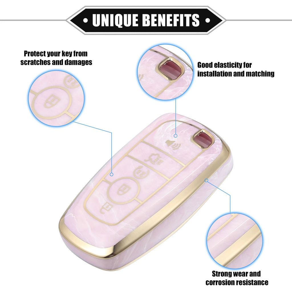 Key Fob Cover for Ford Smart Key 5 Button (Compatible)