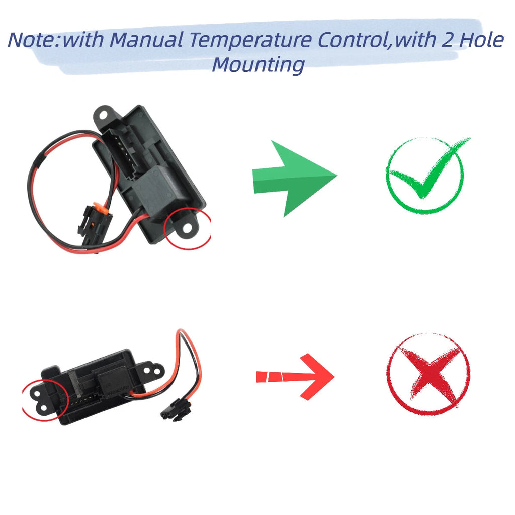 Front Blower Motor Resistor for Chevrolet Silverado 1500 2500 3500 GMC Yukon XL (2007–2014)