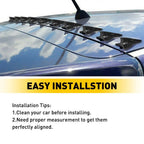 10Pc Shark Fin Diffuser for Universal Car Roof Spoiler (Carbon Fiber)