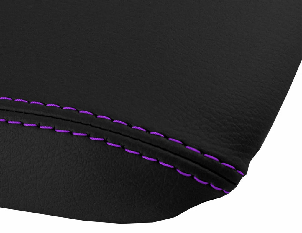 Leather Console Lid Armrest Cover for Honda Prelude (1997–2001) Purple Stitch