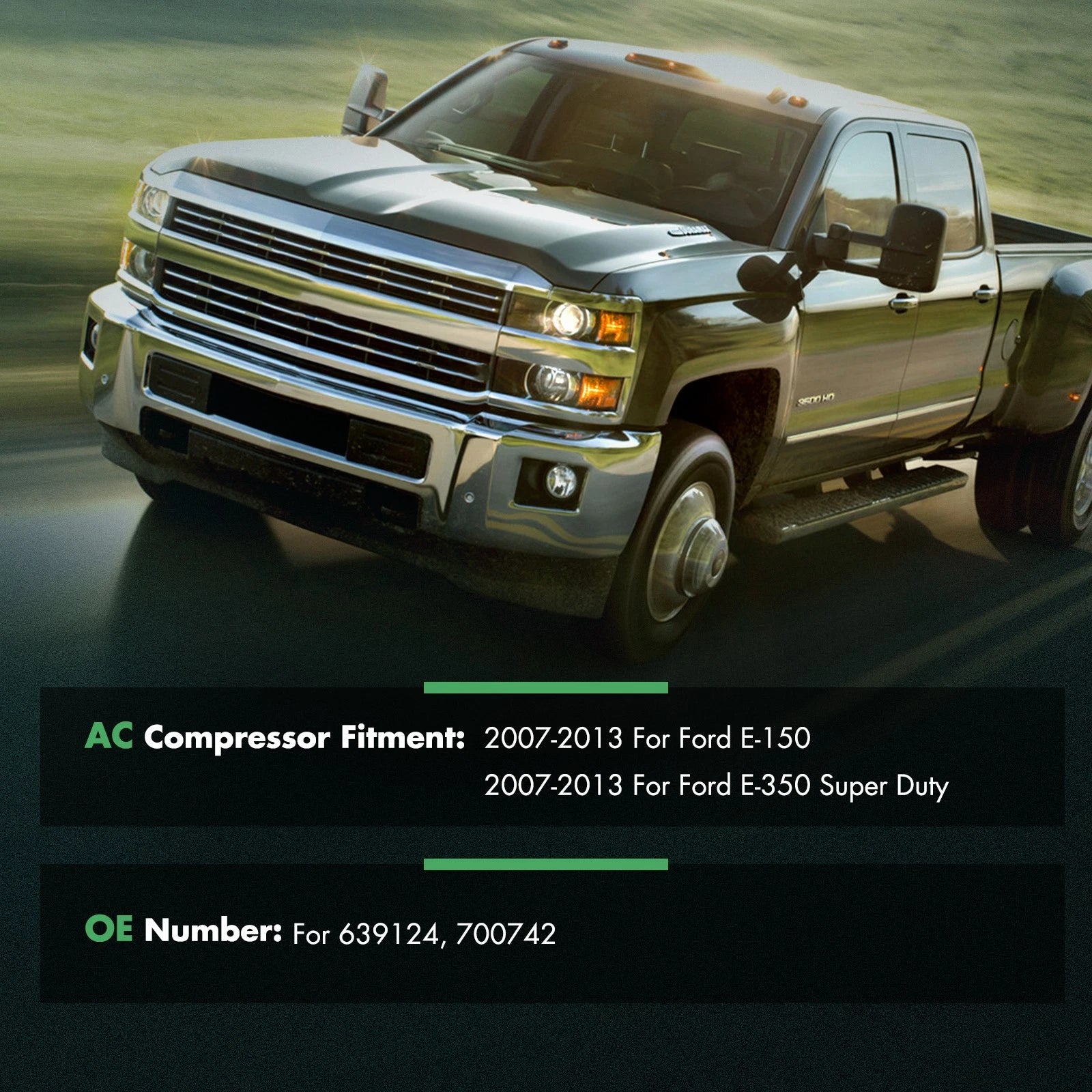 AC Compressor for Ford E-150 E-350 Super Duty (2007–2013)