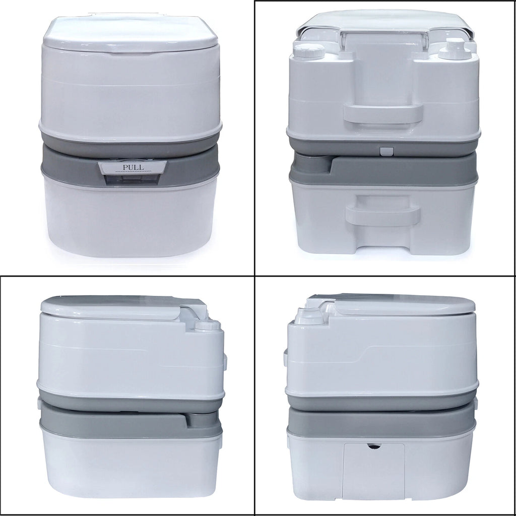 Portable Toilet Flush for Camping Travel (6.3 Gallon, Piston Pump)