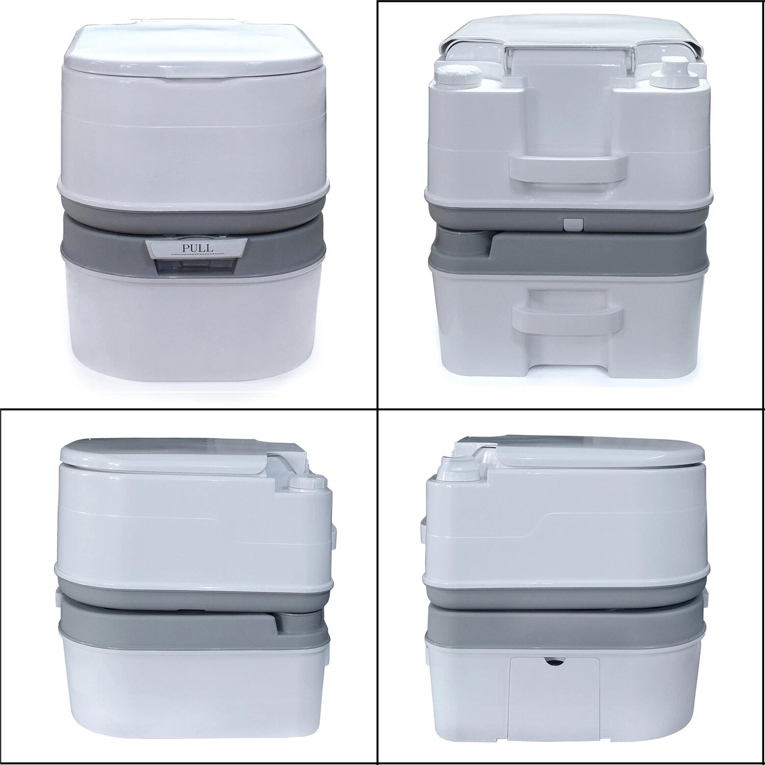 Portable Toilet Flush for Camping Travel (6.3 Gallon, Piston Pump)