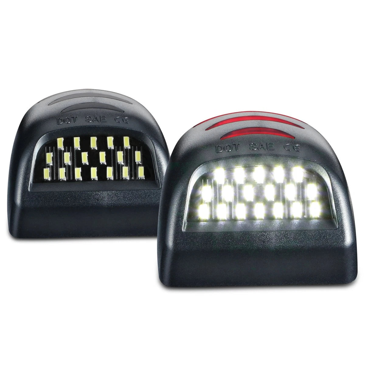 2X Waterproof White LED License Plate Lights for Silverado/Sierra (2007–2014)