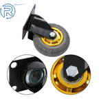 Set of 4 Heavy Duty 4" Rubber Casters for Smooth 360° Movement