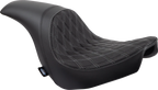 Predator Seat for Harley-Davidson (2014–2023) - Double Diamond, Silver Stitching