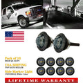 10X LED Round White Side Marker Clearance Lights for Truck Trailer