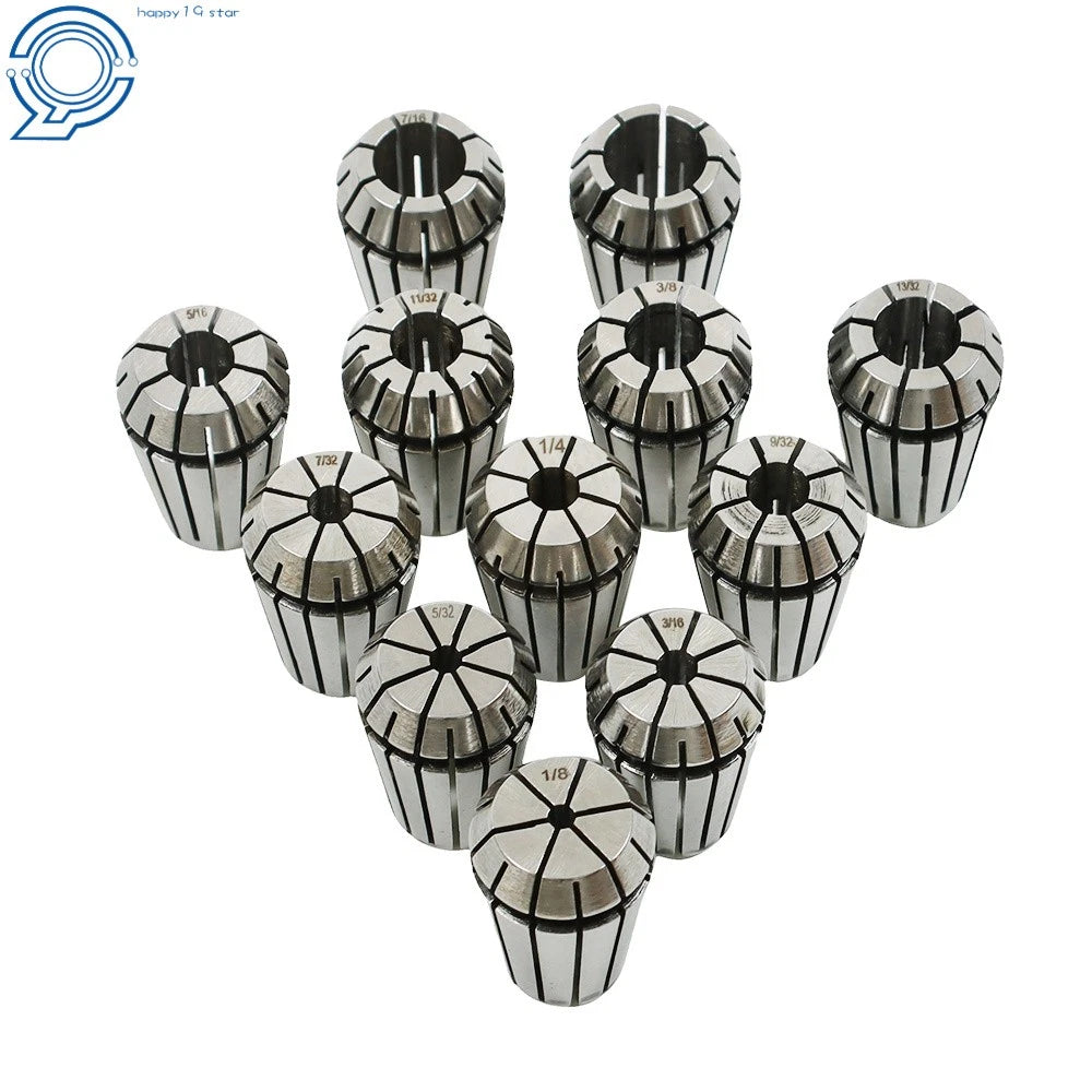 12 Pack ER20 Spring Collet Set for CNC Milling Lathe Tool (Engraving Machine)