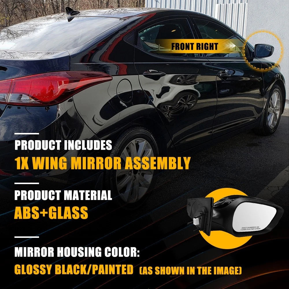 Passenger Right Side Mirror for Hyundai Elantra (2015â2016)