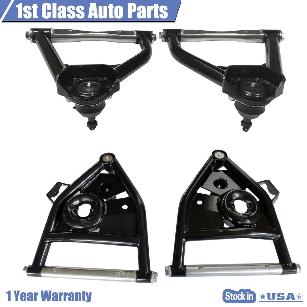 Set of 4 Front Upper Lower Control Arms with Ball Joints for Chevy C10 (1963–1972)