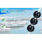 Mooring Buoy Ball for Outdoor Use (7.5cm OD, 3.1cm ID, Black)