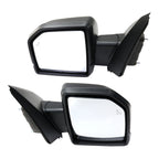 Set of 2 Heated Power Folding Mirrors for Ford F-150 (2015–2018) Black