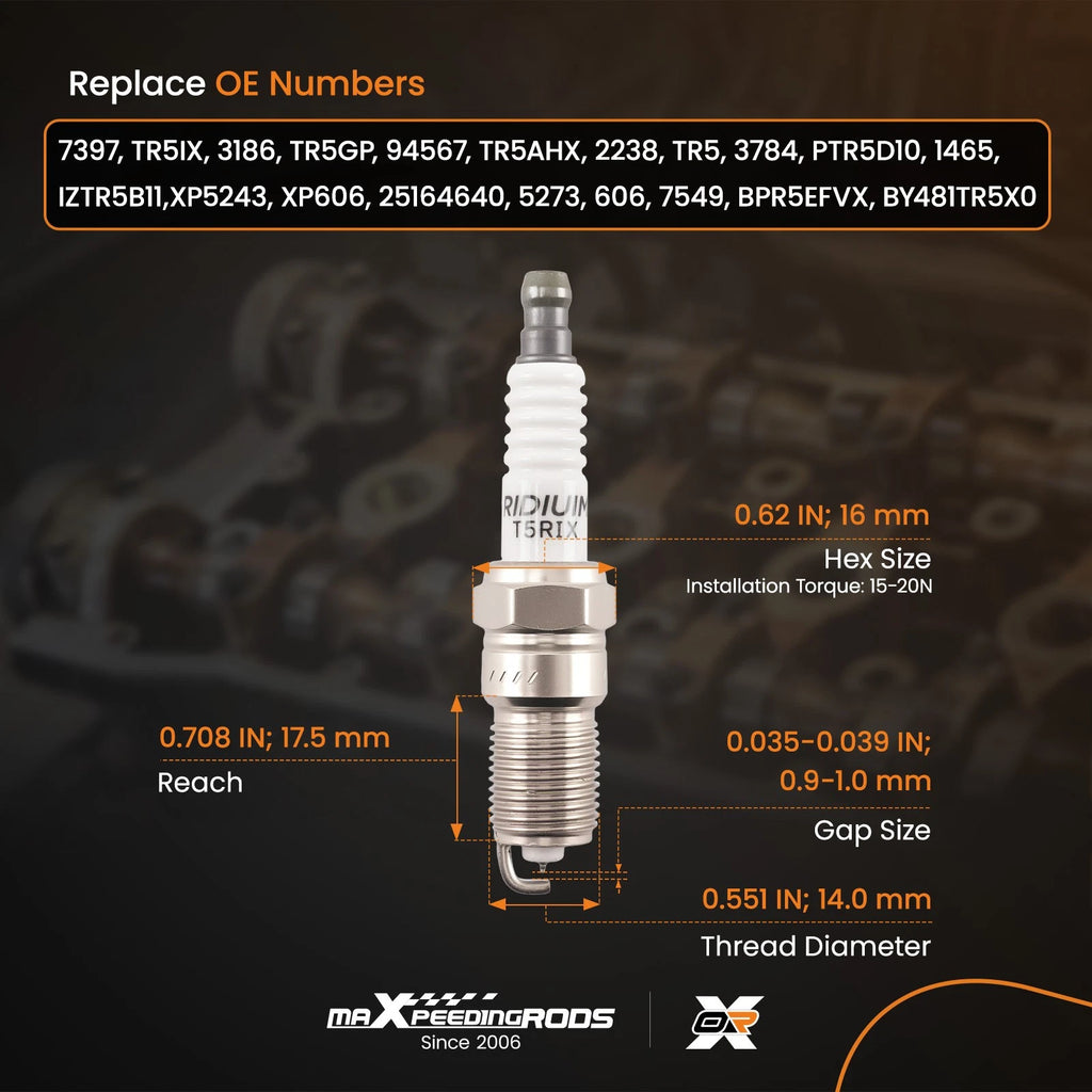 8x Iridium Spark Plugs for Cadillac CTS V8 5.7L 6.0L (2004–2007) 25164640
