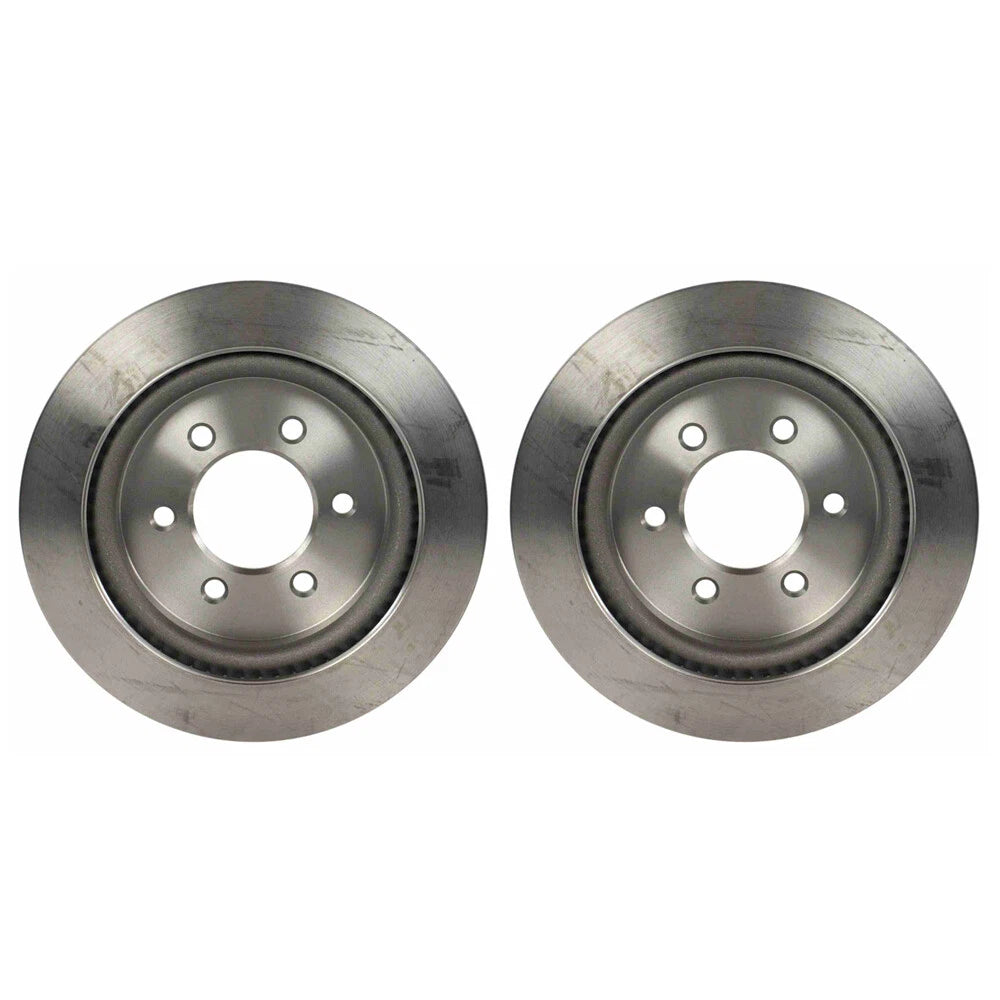 Set of 2 Motorcraft Rear Vented 336mm Disc Brake Rotors for Ford Lincoln