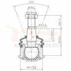 2X Front Lower Ball Joints for Ford Mustang (1994–2004)