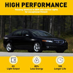 White LED Front Rear Side Marker Lights for Acura TL (2004–2008)