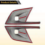 Set of 2 Fog Light Cover Trim for Honda Civic (2022–2024) Glossy Black