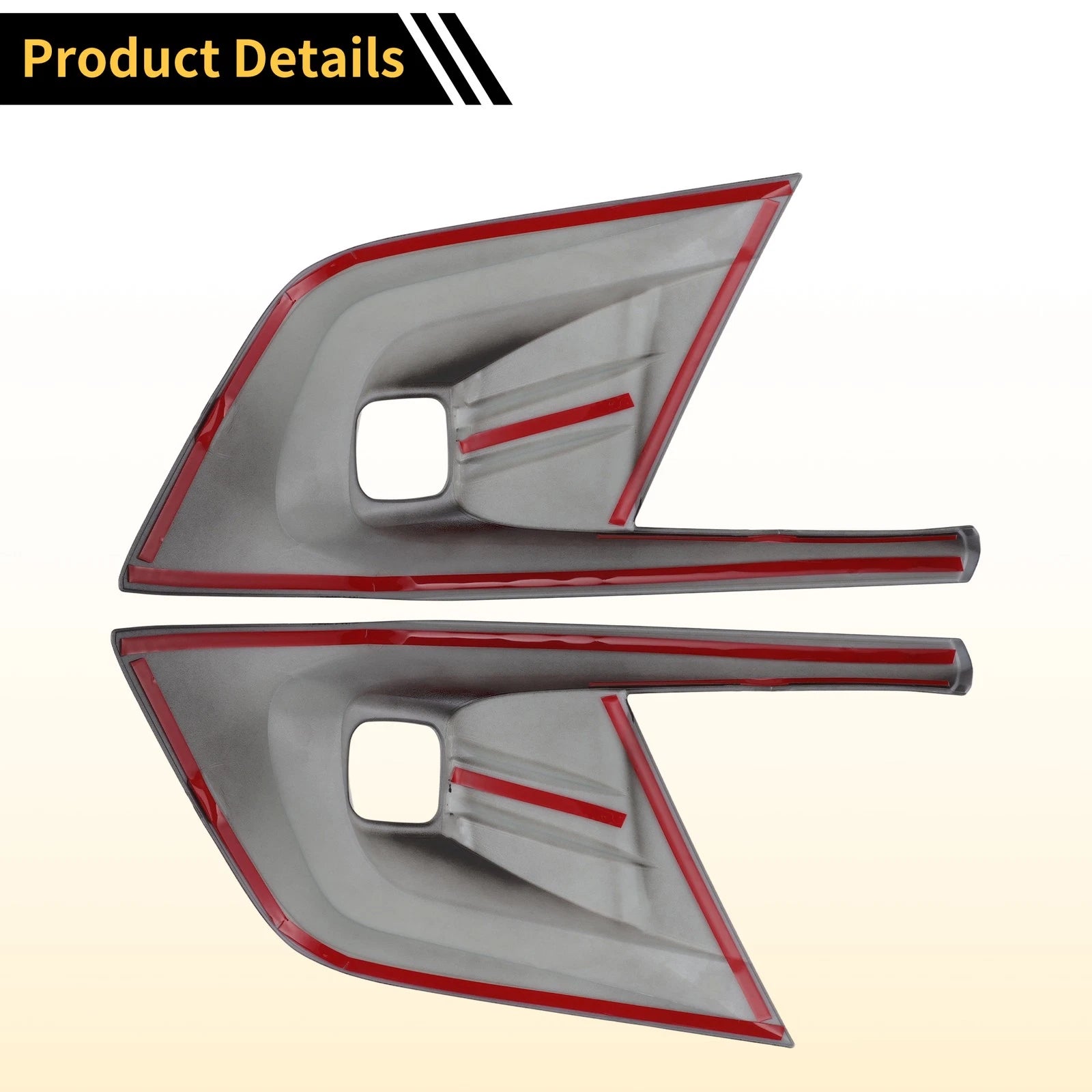 Set of 2 Fog Light Cover Trim for Honda Civic (2022–2024) Glossy Black