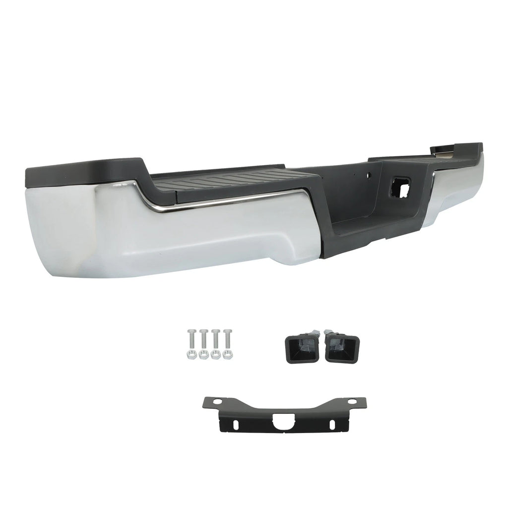 Chrome Rear Step Bumper Assembly for Ford F-250 F-350 (2017-2022)