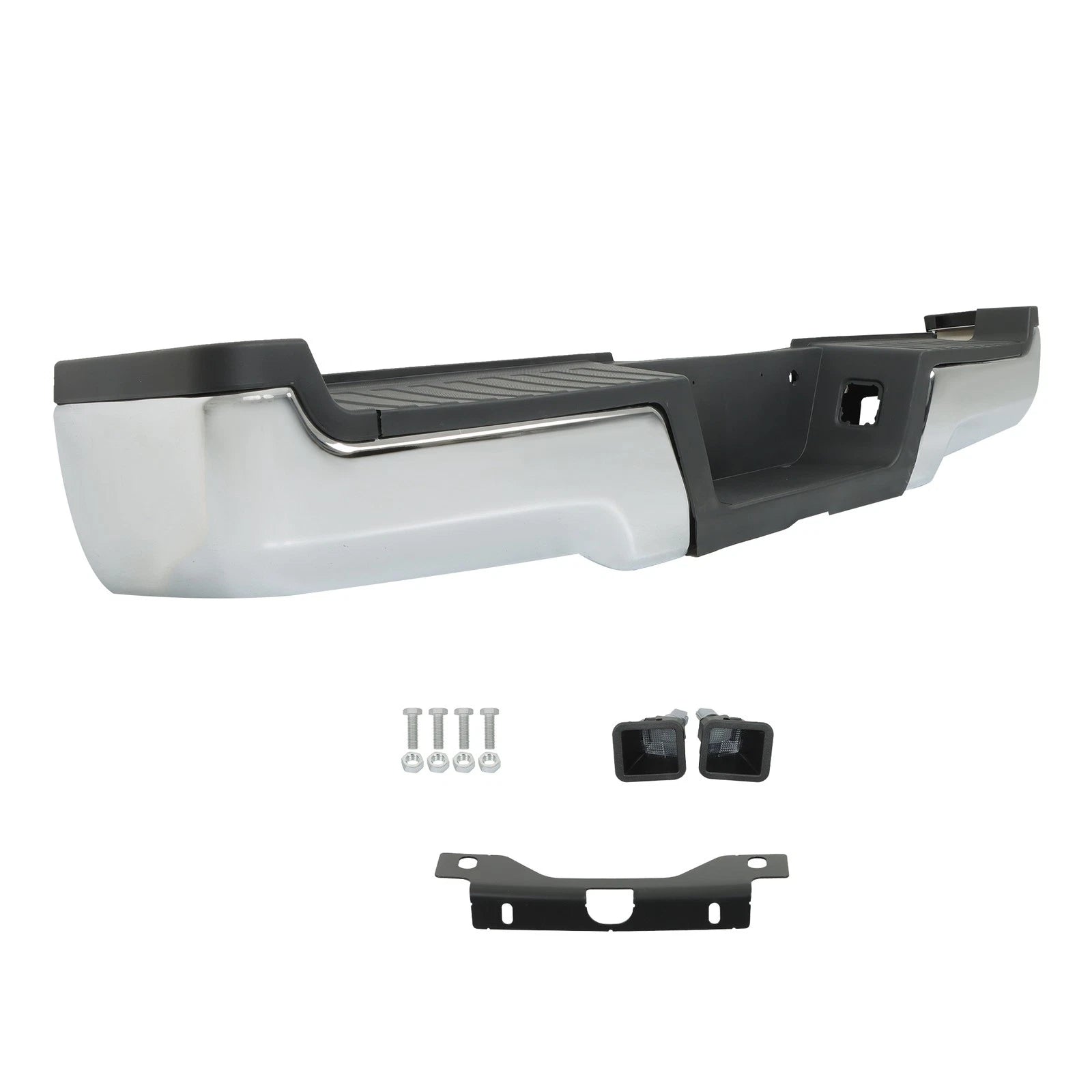 Chrome Rear Step Bumper Assembly for Ford F-250 F-350 (2017-2022)
