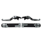 Titanium Extendable Brake Clutch Levers Grip Set for Kawasaki ZX6R (2005-2023)