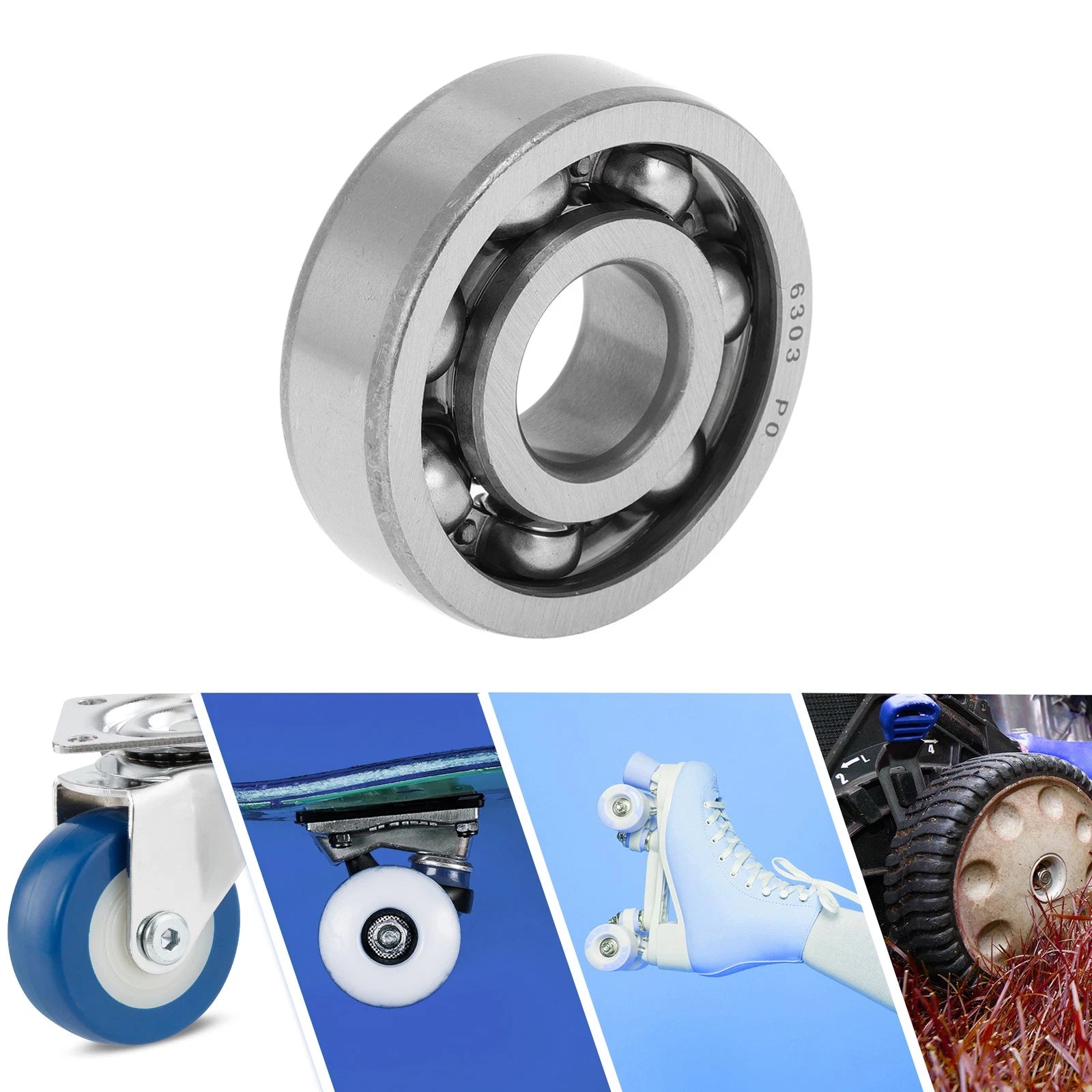 6303 Deep Groove Ball Bearing for Scooter Skateboard Wheel (P0 17x47x14mm)