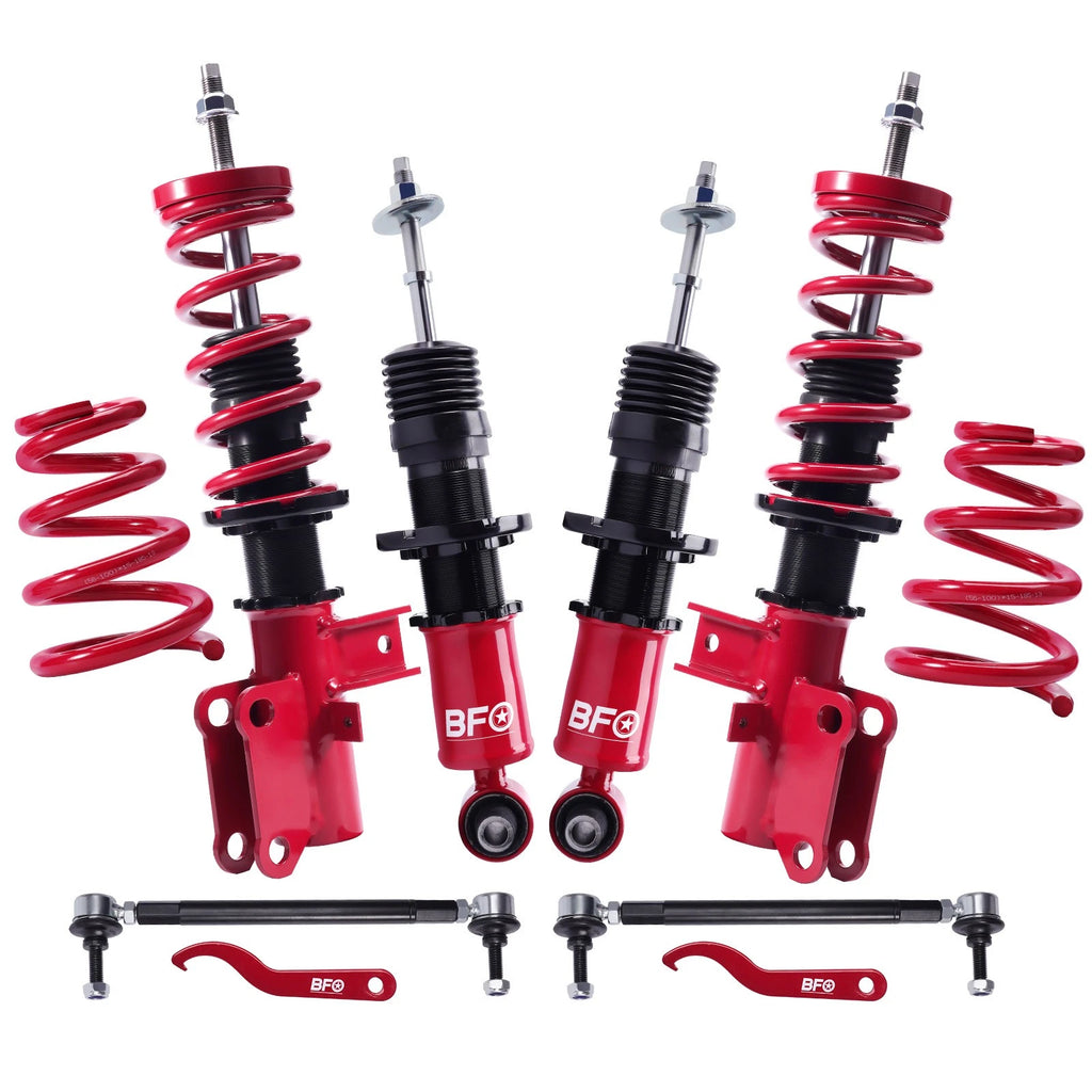 Coilovers Suspension Kit for Chevrolet Camaro (2010–2015) Shock Struts Adjustable Height Red