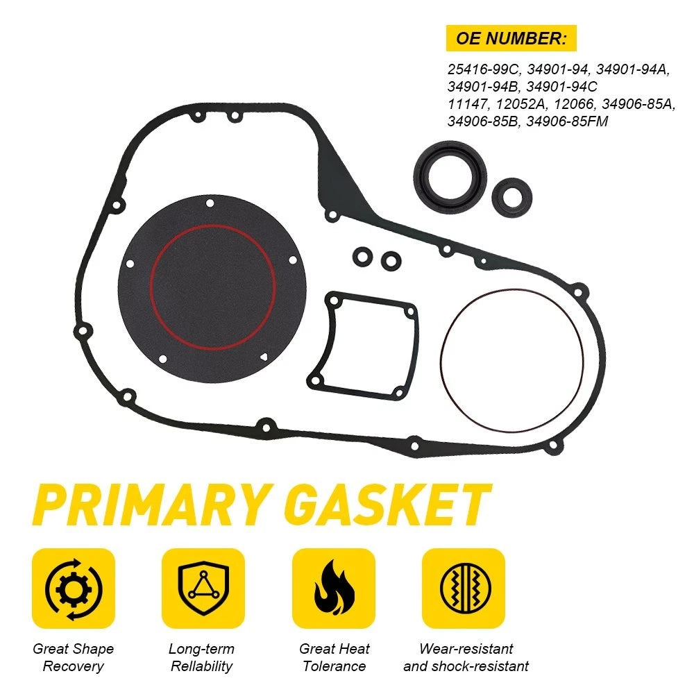 Clutch Primary Cover Gasket Kit for Harley Electra Glide, Road King (1999–2006)