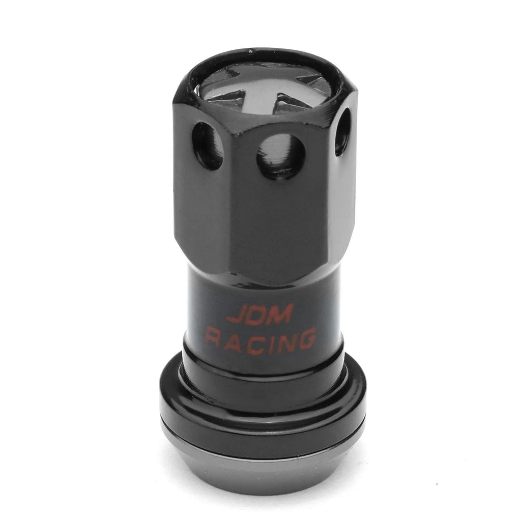 Set of 4 Aluminum Gun Metal 16 Lug Rim Lock Nuts + Keys M12x1.5 (RHD)