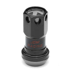 Set of 4 Aluminum Gun Metal 16 Lug Rim Lock Nuts + Keys M12x1.5 (RHD)