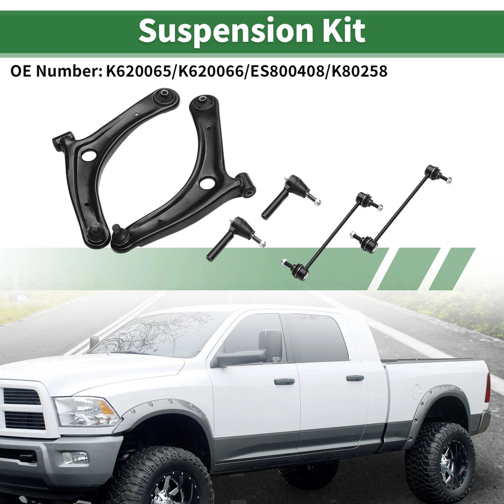 6 Pc Front Lower Control Arms for Jeep Compass (2007–2014) No.K620065/K620066/ES800408