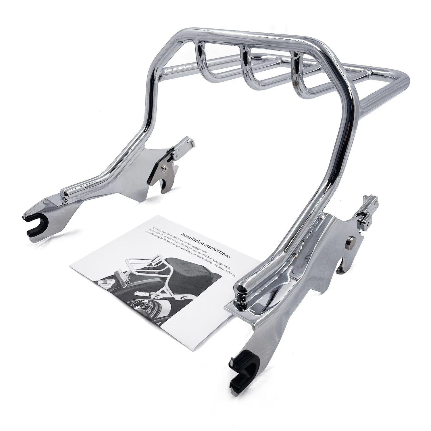 Chrome Detachable Holdfast Tow-up Luggage Rack for FXFB FXFBS Fat Bob (2018–2023)