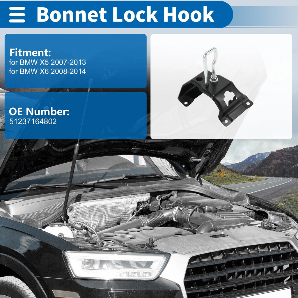 Hood Latch Assembly for BMW X5 (2000–2006) No. 51237164802