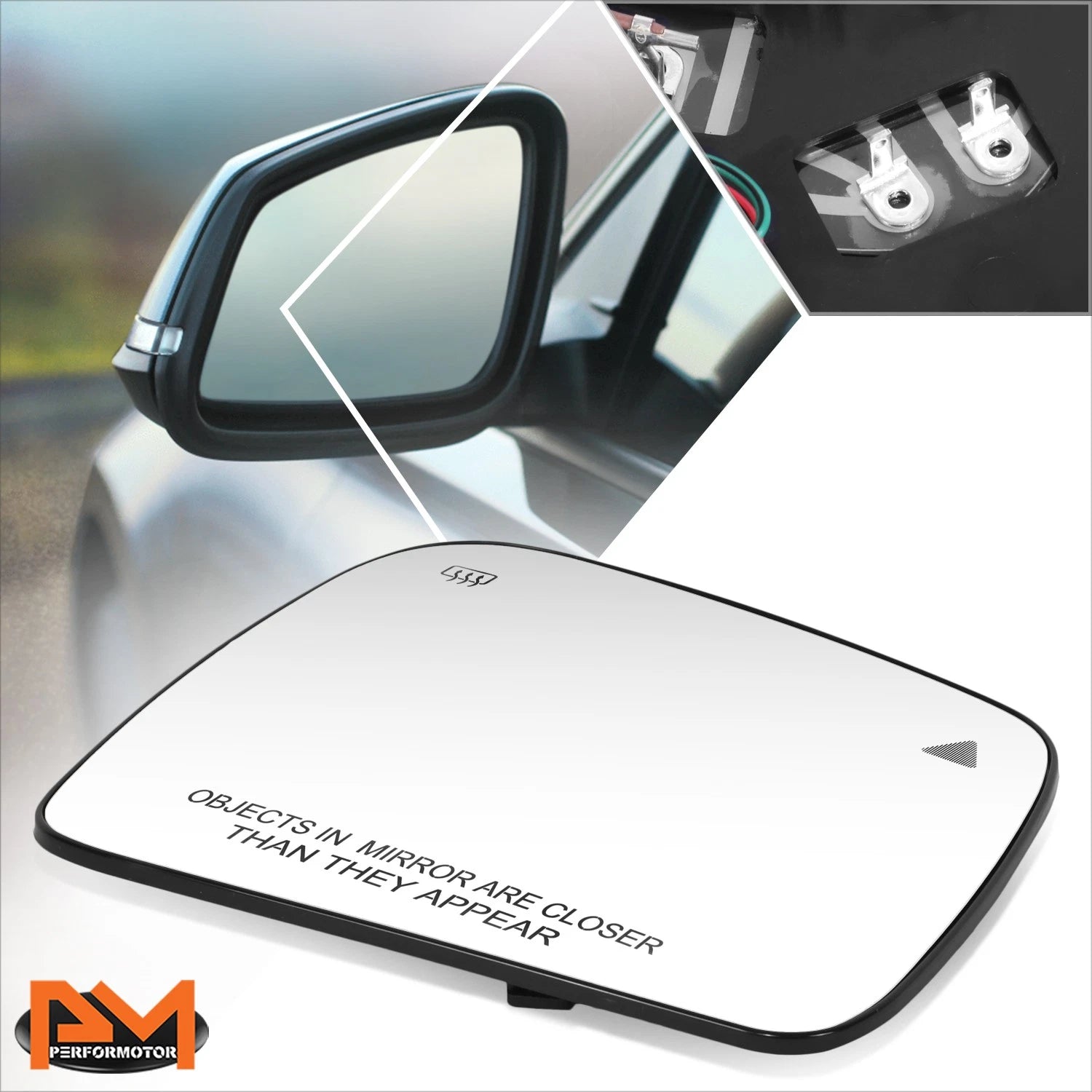 Passenger Side Mirror Convex Glass w/Blind Spot for Jeep Grand Cherokee (2011–2022)