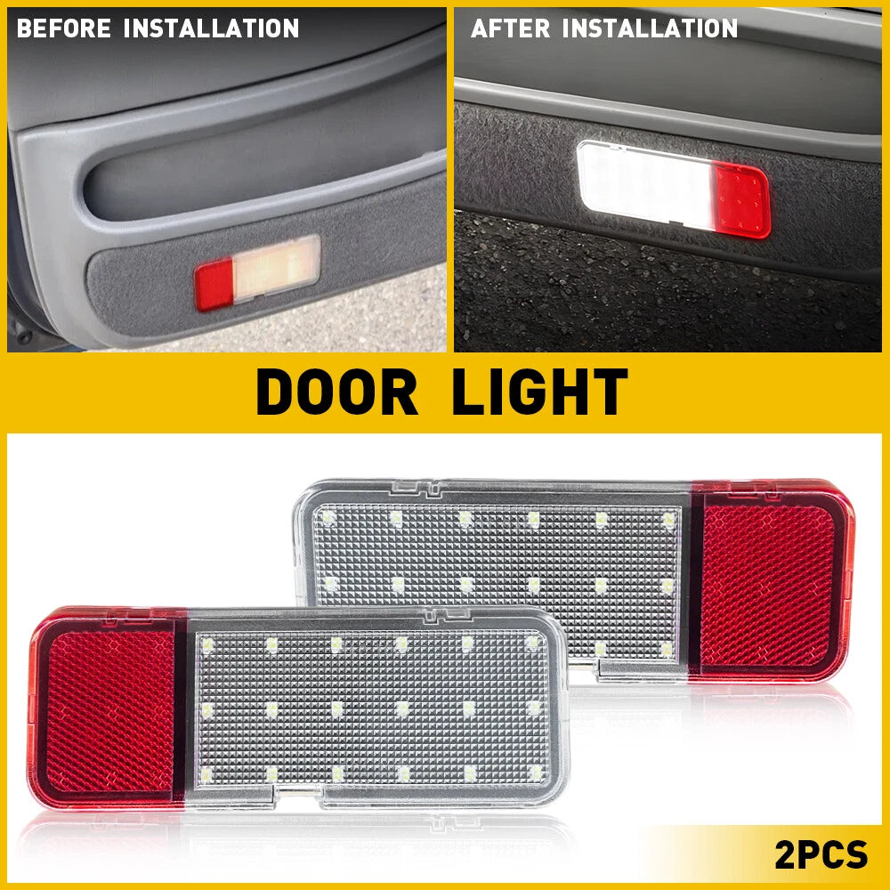Set of 2 Front Door Light Lens for Ford Expedition (1997–2002)