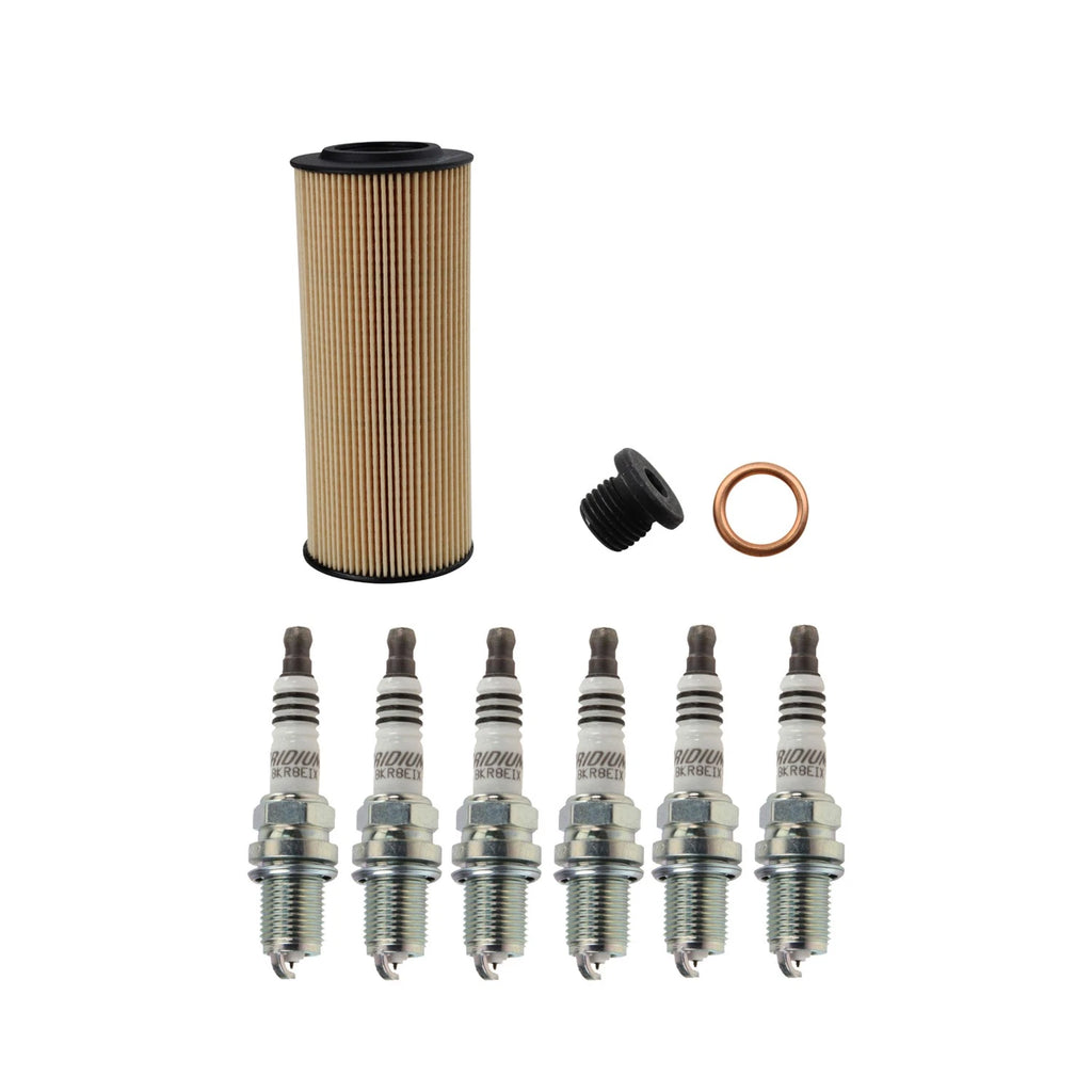 Wix Engine Oil Filter & NGK 6 Iridium IX Spark Plugs for Audi S4 S5 SQ5 Q7 (2010–2020)