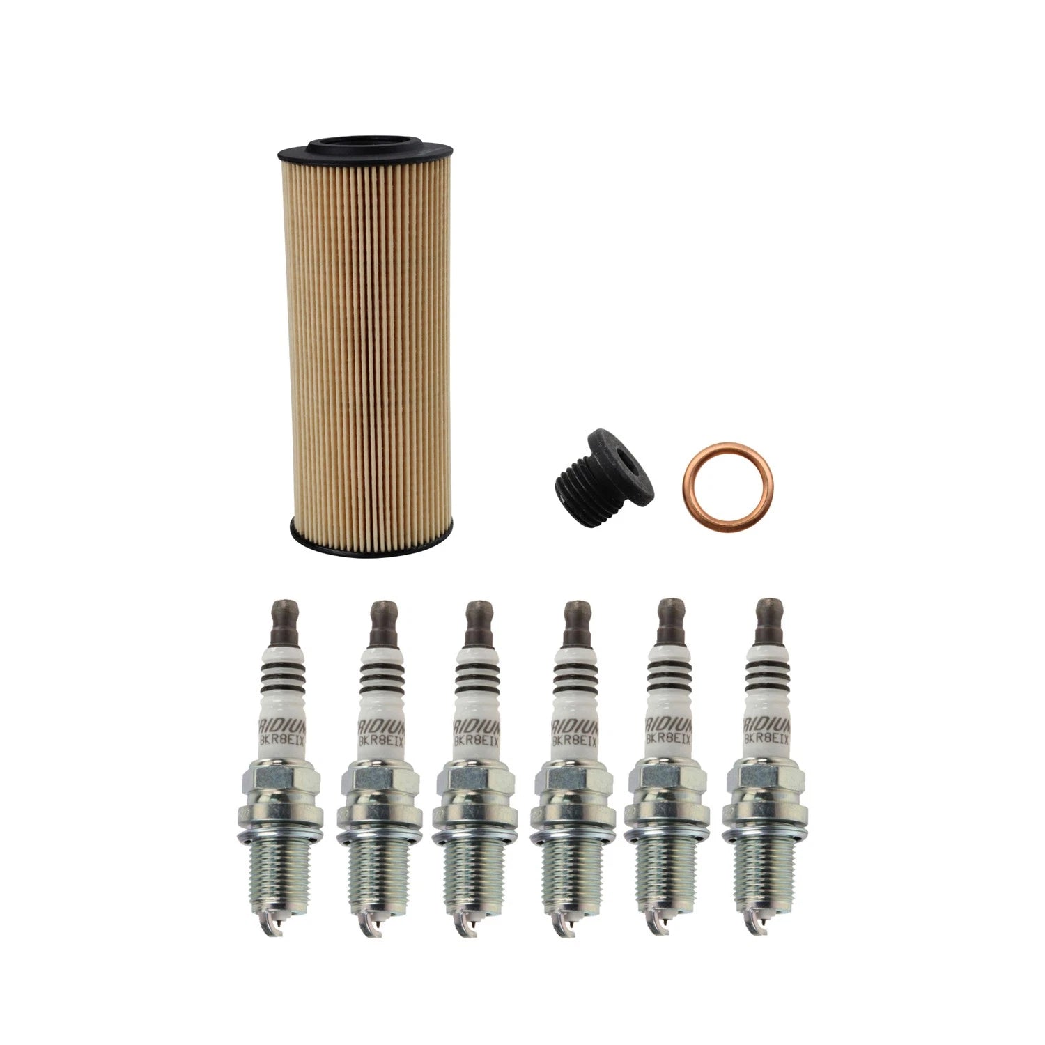 Wix Engine Oil Filter & NGK 6 Iridium IX Spark Plugs for Audi S4 S5 SQ5 Q7 (2010–2020)