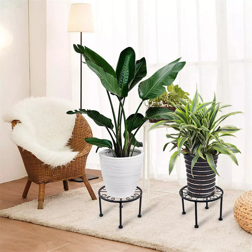 Set of 5 Heavy Duty Metal Plant Stands for Outdoor Indoor Use