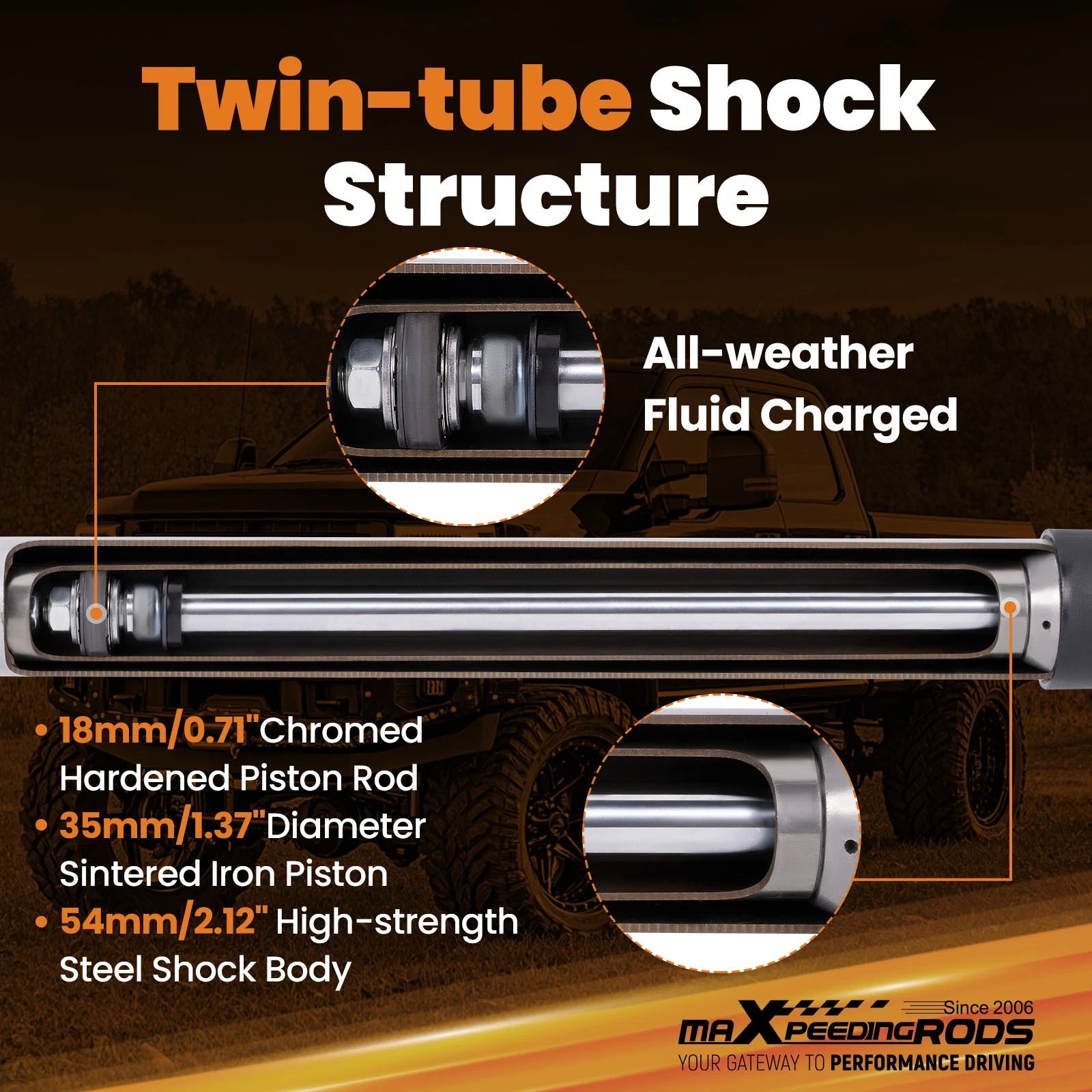 Performance Steering Stabilizer for Ford F-350 Super Duty 4WD (2005–2024)