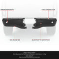 Pair of Black Rear Bumper End Caps for Ford Ranger (2019–2023)