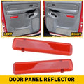 Set of 2 Red Interior Side Door Reflector Panel Covers for GMC Avalanche, Silverado (EOJ)