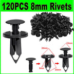 120 Pcs 8mm Plastic Rivets for Auto Car Fasteners (Bumper Fender)