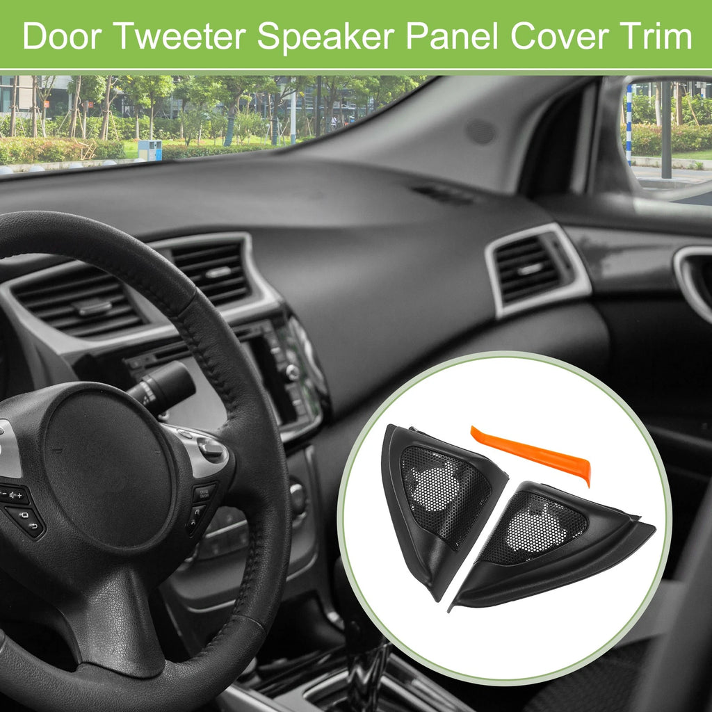 Pair A Pillar Door Tweeter Speaker Cover Trim for Toyota Corolla (2003–2008) Black