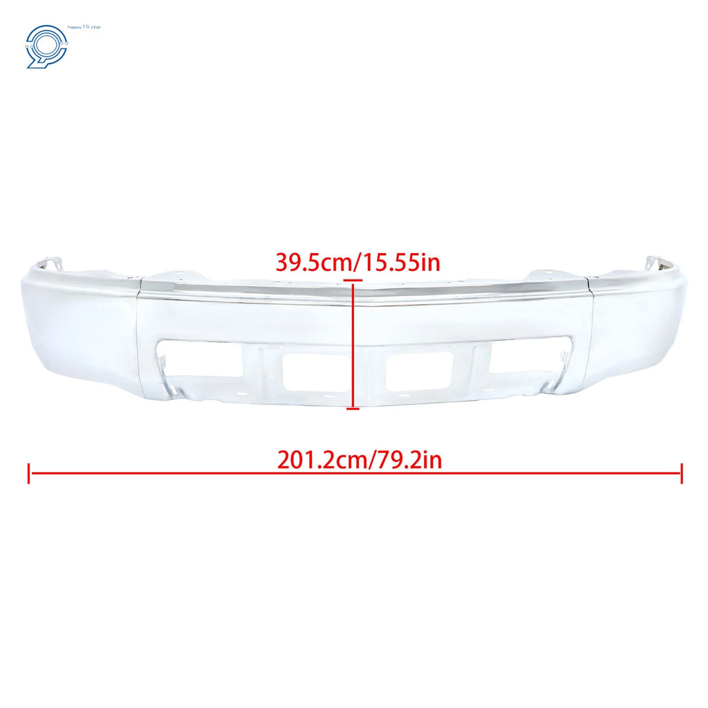 Chrome Split Front Bumper for Chevy Silverado 1500 (2014-2015)