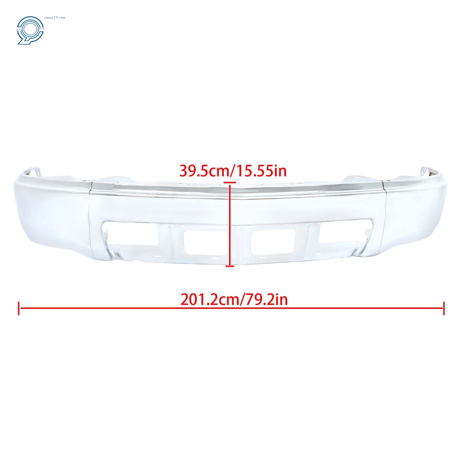 Chrome Split Front Bumper for Chevy Silverado 1500 (2014-2015)